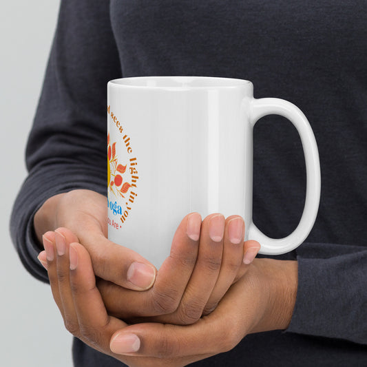 Handy Yoga Branded Mug - Namaste - Come As You Are - Gift for Friends - White glossy mug